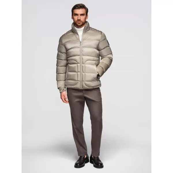  Pánská bunda OMBRE OM-JALP-0218 LIGHT GREY 