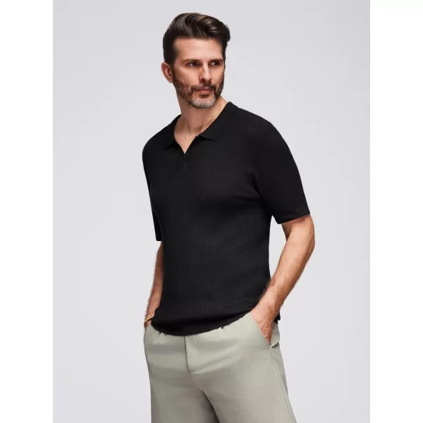  Pánské polo triko OMBRE OM-POSS-0160 BLACK 