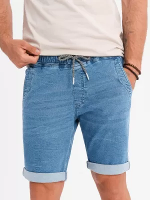 Pánské kraťasy OMBRE OM-SRDS-0161 LIGHT BLUE