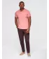 Pánské triko s límečkem OMBRE OM-POWS-0142 PINK