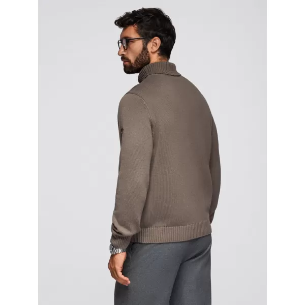  Pánský svetr OMBRE OM-SWTN-0163 GRAY-BROWN 