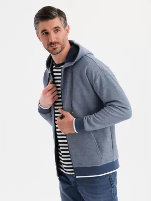 Pánská mikina OMBRE BLACK OM-SSZP-0210 NAVY BLUE
