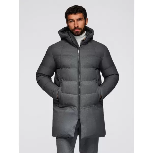  Pánský kabát OMBRE OM-JALJ-0264 GREY 