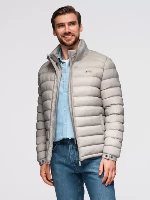 Pánská bunda OMBRE OM-JALP-0231 LIGHT GREY