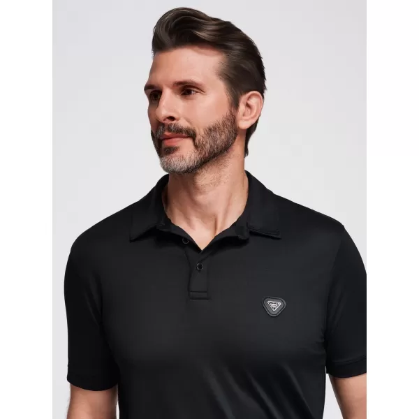  Pánské triko s límečkem OMBRE OM-POSS-0150 BLACK 