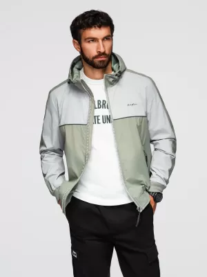 Pánská bunda OMBRE OM-JANP-0228 GREY