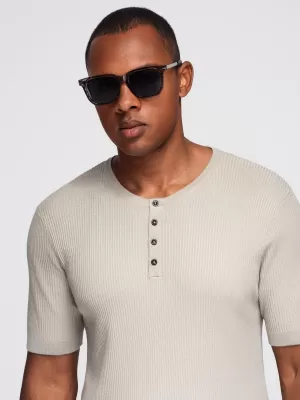 Pánské triko OMBRE OM-TSCT-0254 LIGHT GREY