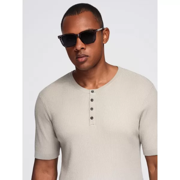  Pánské triko OMBRE OM-TSCT-0254 LIGHT GREY 