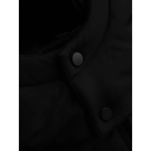  Pánský kabát OMBRE OM-JALJ-0266 V1 BLACK 