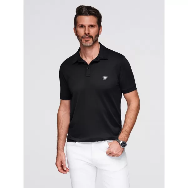  Pánské triko s límečkem OMBRE OM-POSS-0150 BLACK 