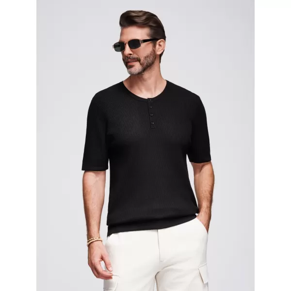  Pánské triko OMBRE OM-TSCT-0254 BLACK 
