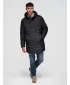 Pánský kabát OMBRE OM-JALJ-0266 BLACK