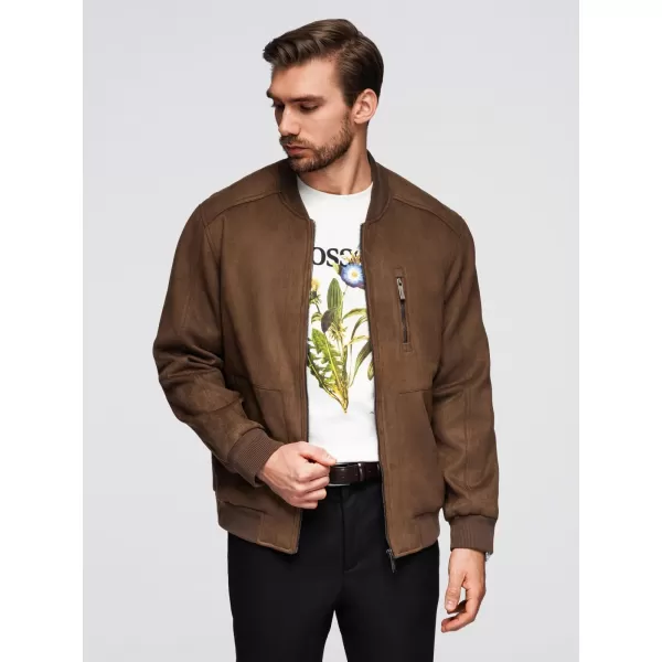  Pánská bunda OMBRE OM-JAFL-0232 BROWN 