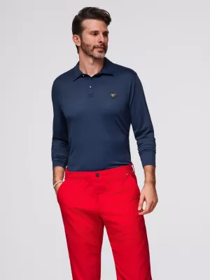 Pánské triko s límečkem OMBRE OM-POLS-0139 NAVY BLUE