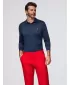 Pánské triko s límečkem OMBRE OM-POLS-0139 NAVY BLUE
