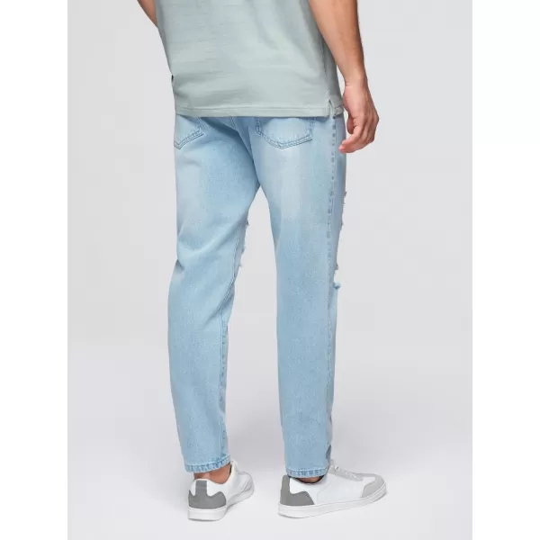  Pánské kalhoty OMBRE OM-PADP-0250 LIGHT BLUE 