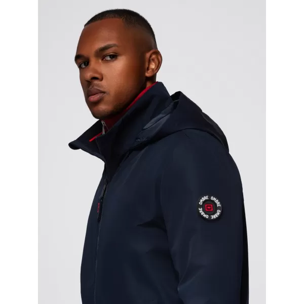  Pánská bunda OMBRE OM-JANP-0222 NAVY BLUE 