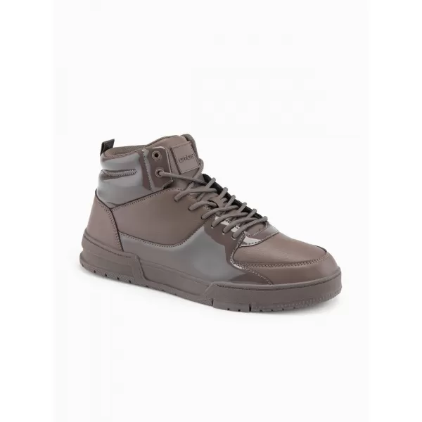  Pánské boty OMBRE OM-FOSH-0178 DARK BROWN 