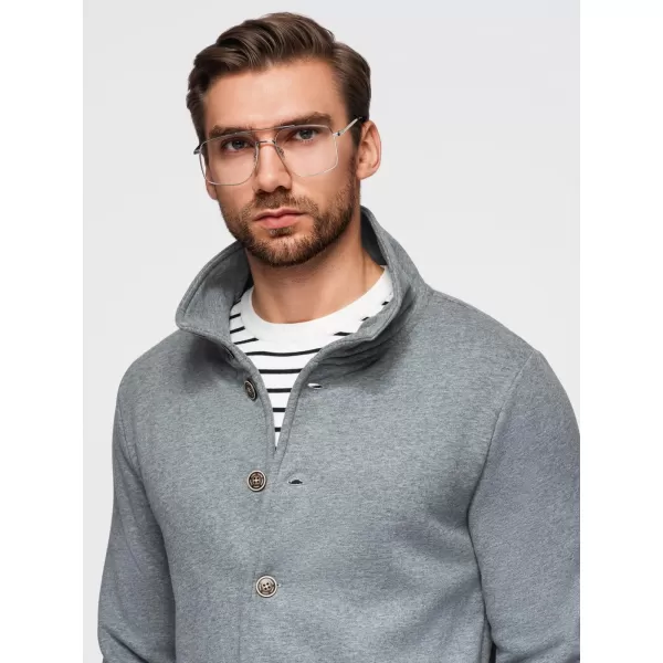  Pánská mikina OMBRE OM-SSDS-0131 GREY MELANGE 