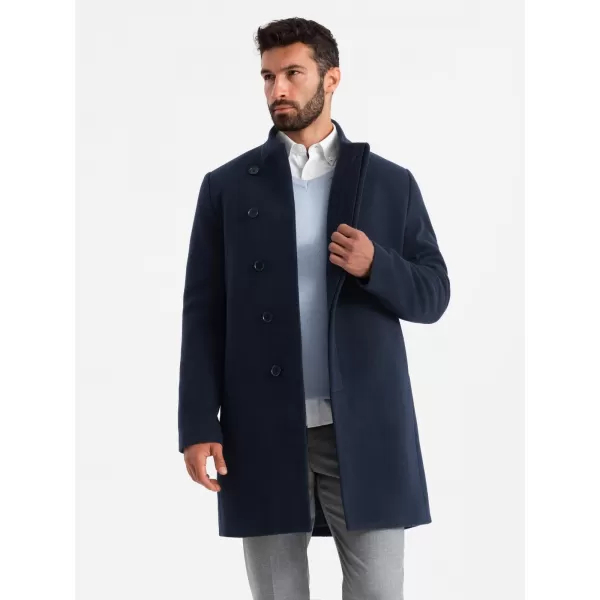 Pánský kabát OMBRE OM-COWC-0141 NAVY BLUE 