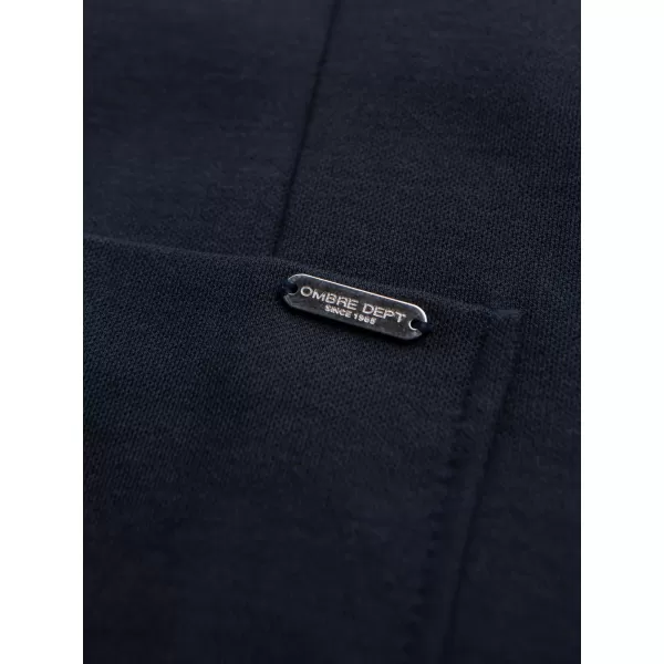  Pánské sako OMBRE OM-BLZB-0101 NAVY BLUE 