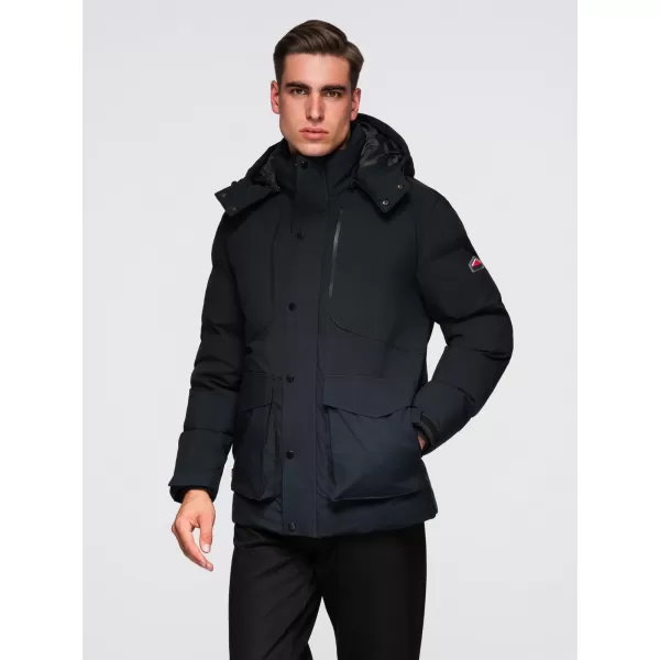  Pánská zimní bunda OMBRE OM-JAHP-0306 BLACK 