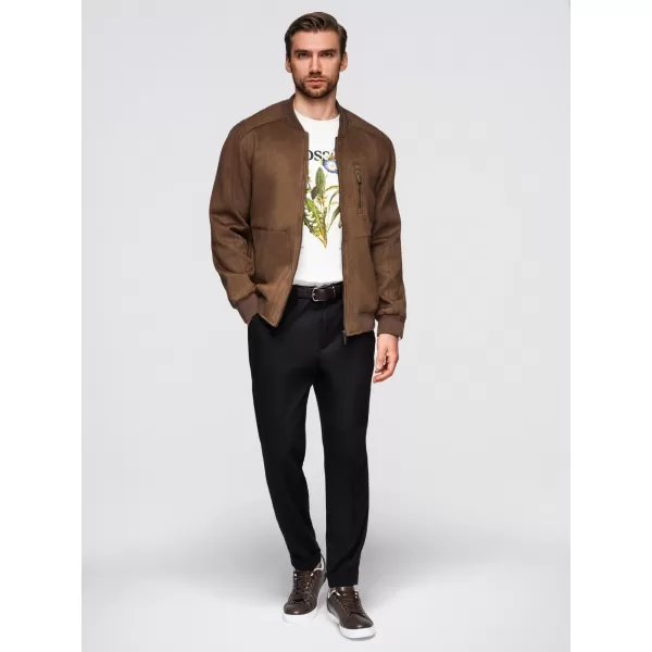  Pánská bunda OMBRE OM-JAFL-0232 BROWN 
