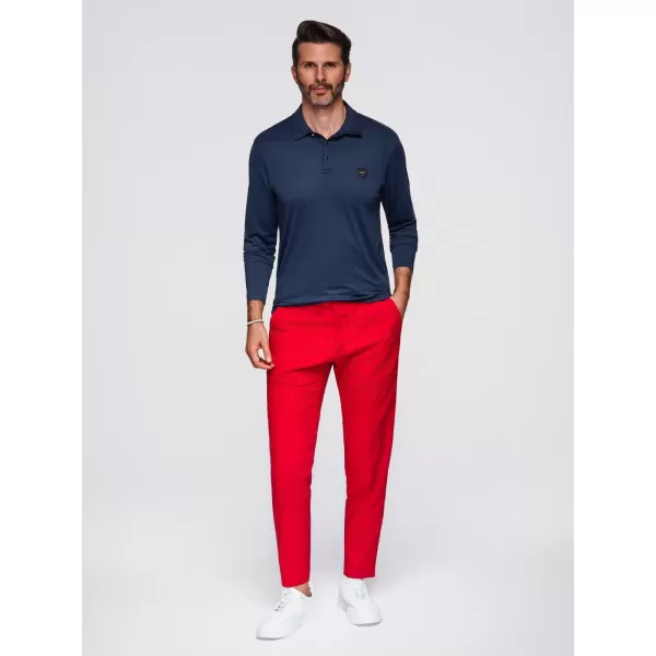  Pánské triko s límečkem OMBRE OM-POLS-0139 NAVY BLUE 