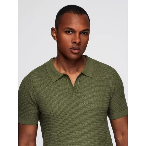  Pánské polo triko OMBRE OM-POSS-0157 OLIVE 