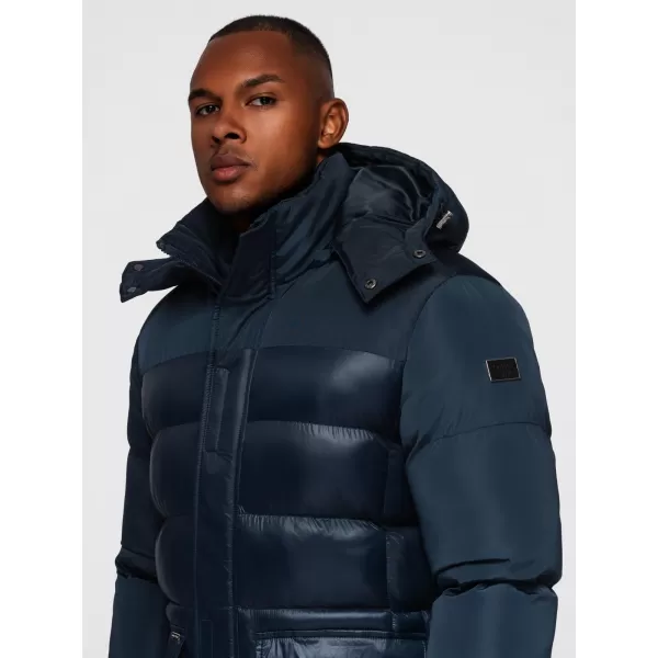 Pánský kabát OMBRE OM-JALJ-0266 NAVY BLUE 