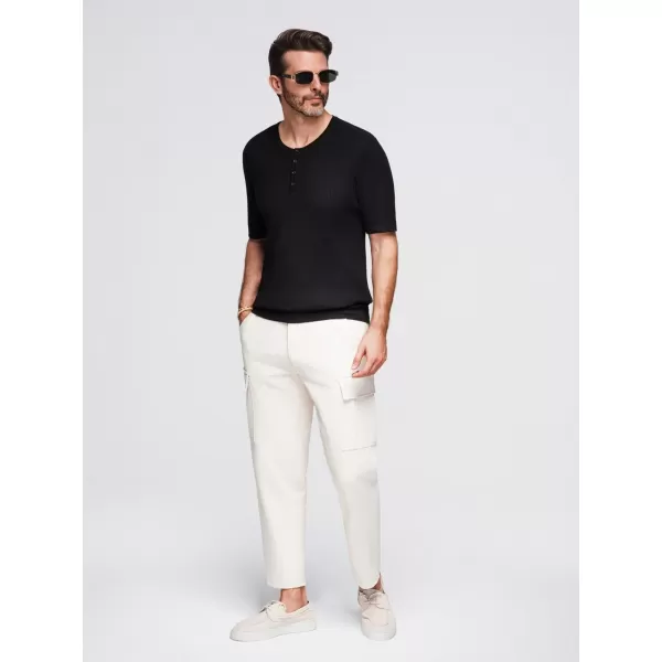  Pánské triko OMBRE OM-TSCT-0254 BLACK 