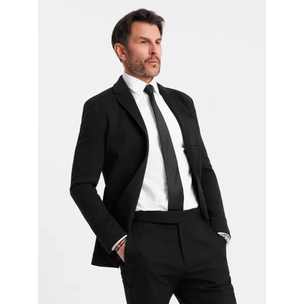  Pánské sako OMBRE OM-BLZB-0101 BLACK 
