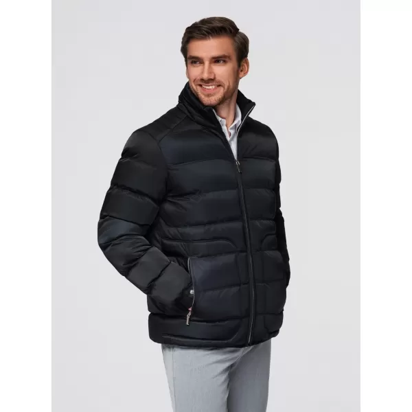  Pánská bunda OMBRE OM-JALP-0218 BLACK 