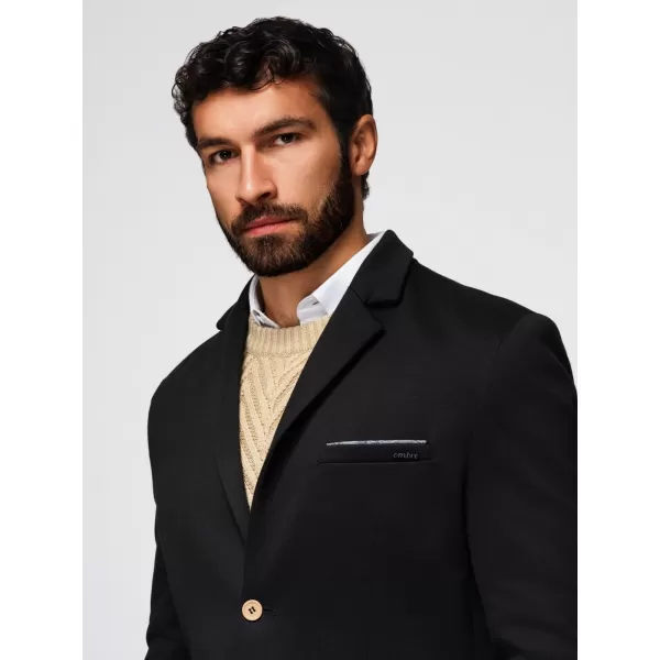  Pánská bunda OMBRE OM-BLZB-0100 BLACK 