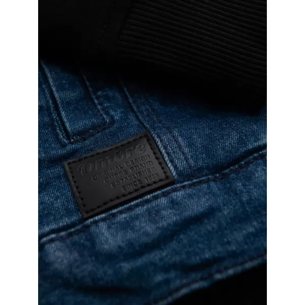  Pánská bunda OMBRE OM-JADJ-0220 BLUE AND BLACK 