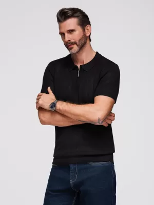 Pánské polo triko OMBRE OM-POSS-0158 BLACK