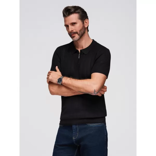  Pánské polo triko OMBRE OM-POSS-0158 BLACK 