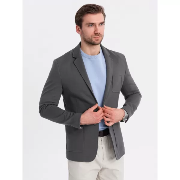  Pánská sako OMBRE OM-BLZB-0101 GRAPHITE 