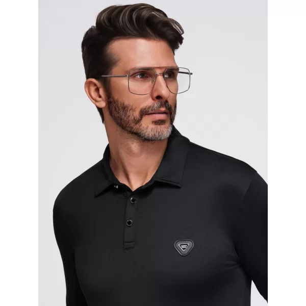  Pánské triko s límečkem OMBRE OM-POLS-0139 BLACK 