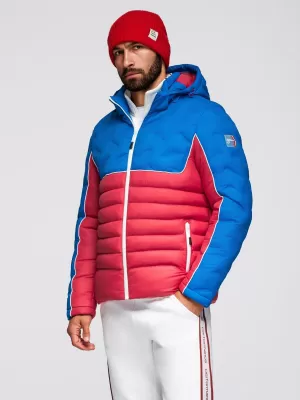 Pánská bunda OMBRE OM-JALP-0206 BLUE AND RED