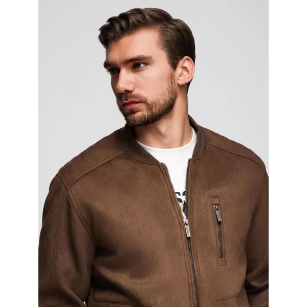  Pánská bunda OMBRE OM-JAFL-0232 BROWN 