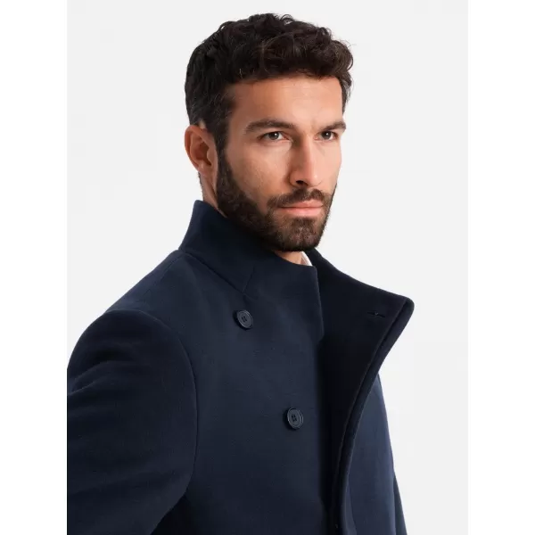 Pánský kabát OMBRE OM-COWC-0141 NAVY BLUE 
