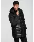 Pánský kabát OMBRE OM-JALJ-0266 V1 BLACK