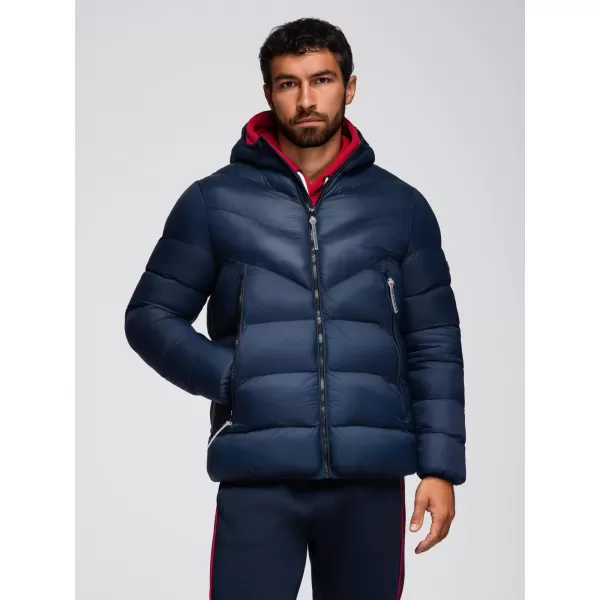  Pánská bunda OMBRE OM-JAHP-0303 NAVY BLUE 