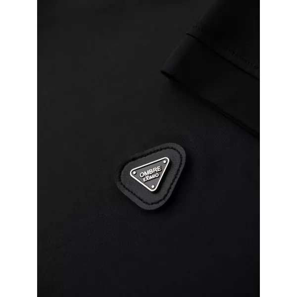  Pánské triko s límečkem OMBRE OM-POSS-0150 BLACK 