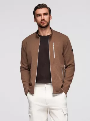Pánská bunda OMBRE OM-JANP-0229 BROWN