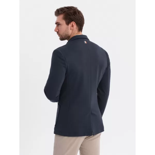  Pánské sako OMBRE OM-BLZB-0101 NAVY BLUE 