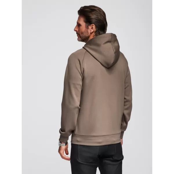  Pánská mikina OMBRE OM-SSZP-0216 GRAY-BROWN 