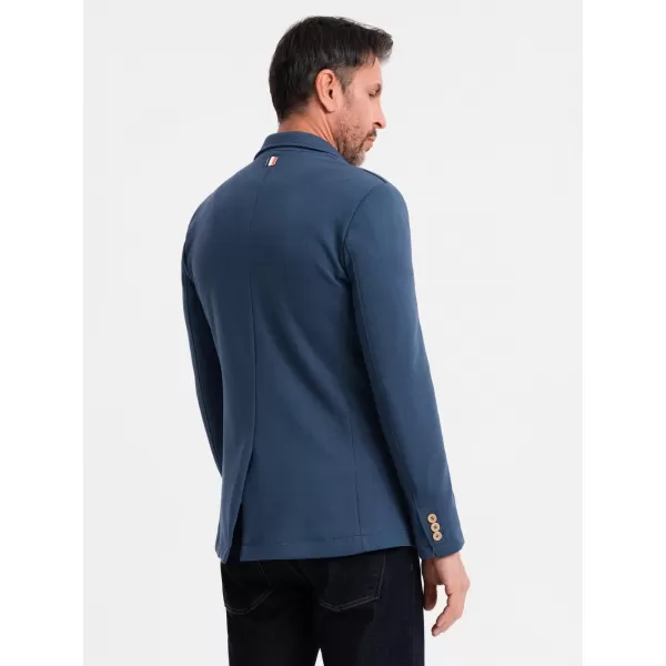 Pánské sako OMBRE OM-BLZB-0101 DARK BLUE 