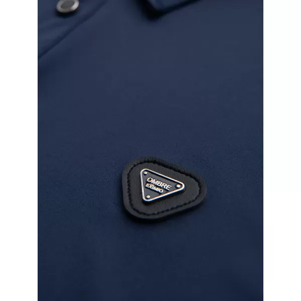  Pánské triko s límečkem OMBRE OM-POLS-0139 NAVY BLUE 
